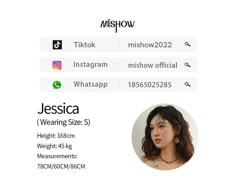 MISHOW Fashion Butterfly Embroidery Dress 2025 Summer Splicing Beaded Collar Comes with Retro Belt Dresses MXE36L2250