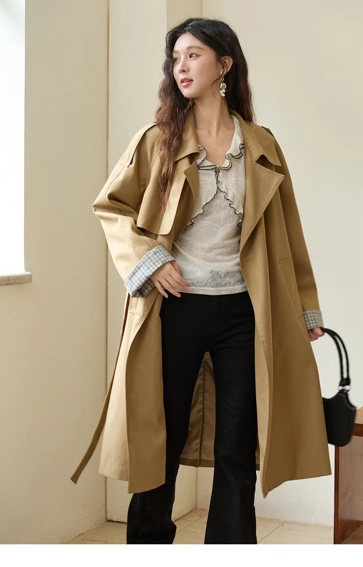 MISHOW Black Jeans for Women 2025 Winter New Vintage High Waist Elastic Flared Pants Commute Casual Slim Trousers MXE51K1098