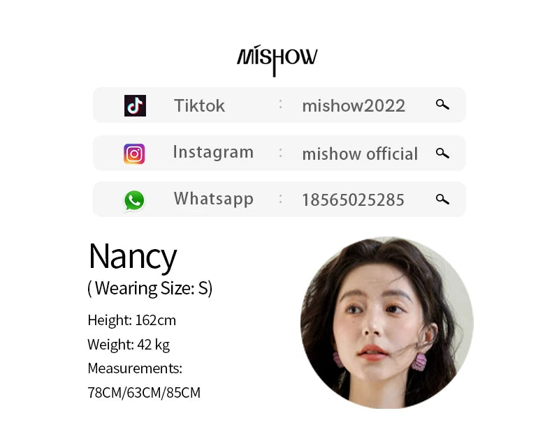 MISHOW Women's 100 Cotton Long-sleeve Purple Plaid Shirt Spring 2025 Loose Pockets Casual Shirts Korean Polo Neck Top MXE14C0417