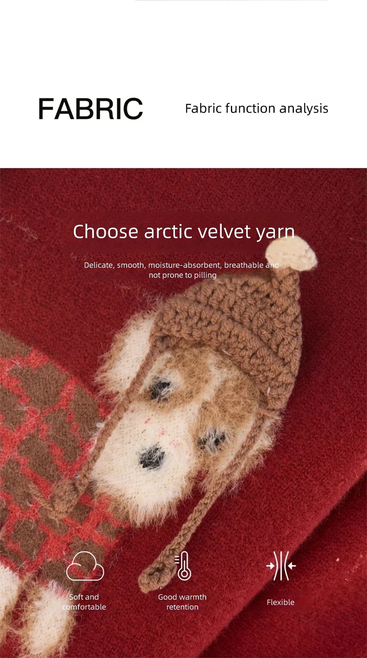 MISHOW New Year Women's Red Knitted Sweater 2025 Autumn Winter Dog Pattern Crew Neck sweaters Warm Loose Pullover Top MXE93Z2811