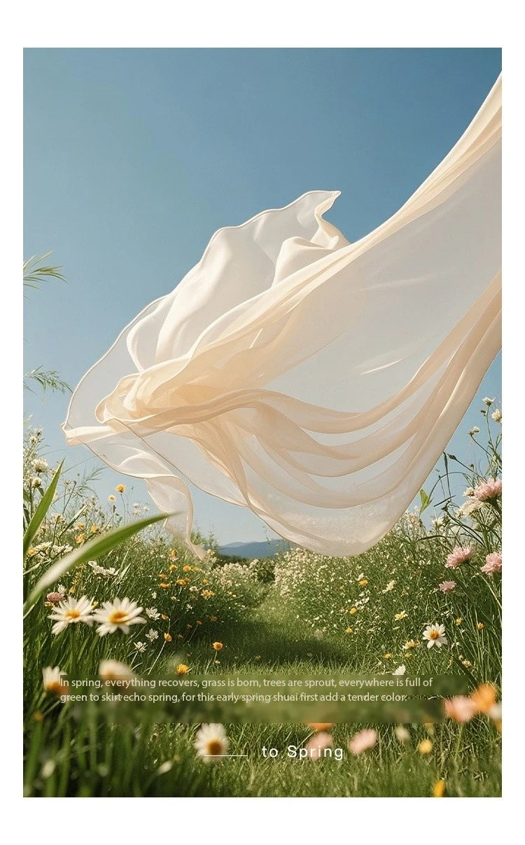 MISHOW Women's Floral Round Neck Shirts 2025 Spring Ruffled Collar Commuting Top Sweet Petal Sleeve Lace-up Shirts MXE14X1729