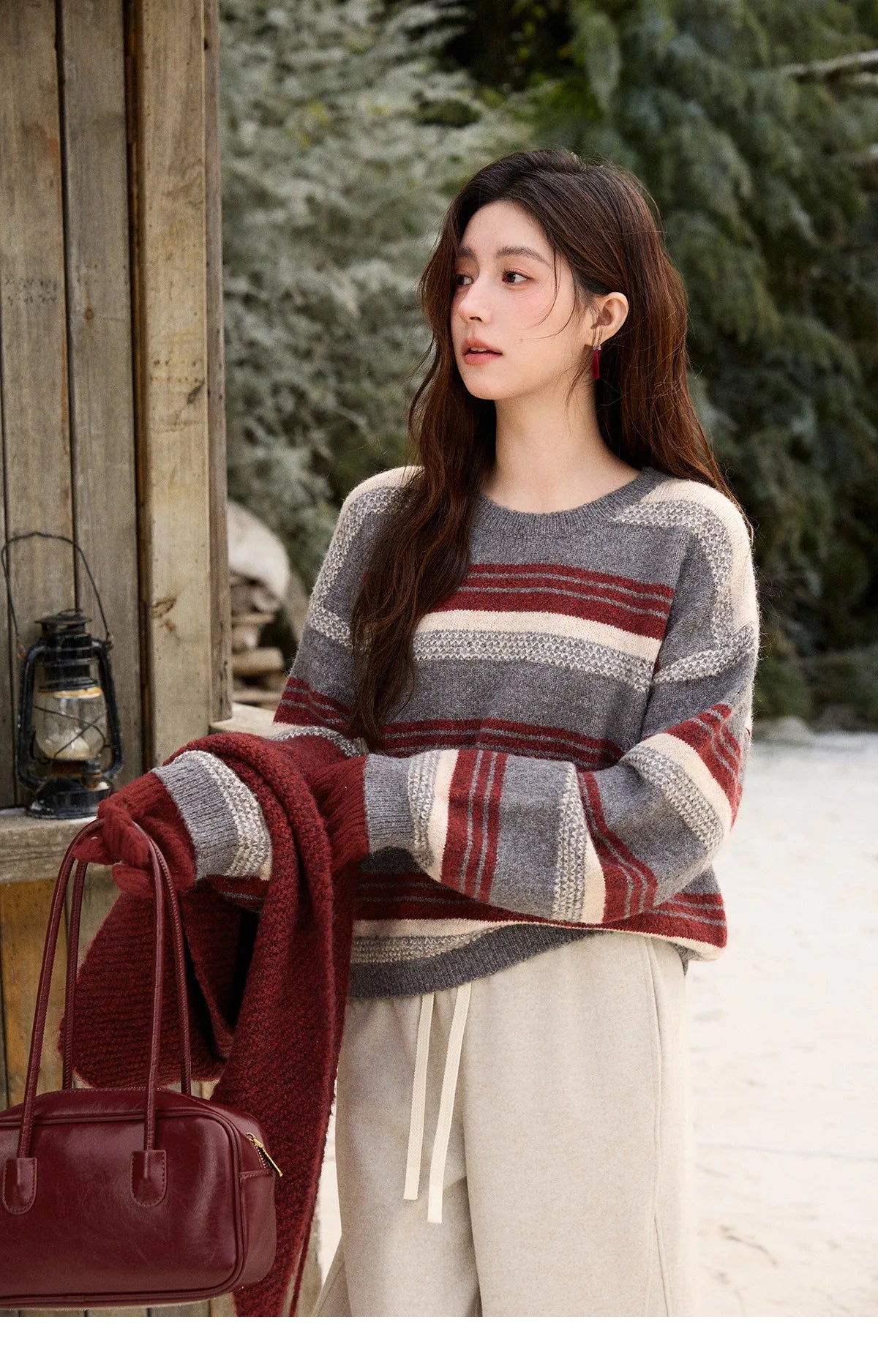 MISHOW Winter Women Knitwear Warm Pullover Sweater Casual Loose Top Knitted Long Sleeve Soft Sweaters Excluding Scarf MXE92Z2828