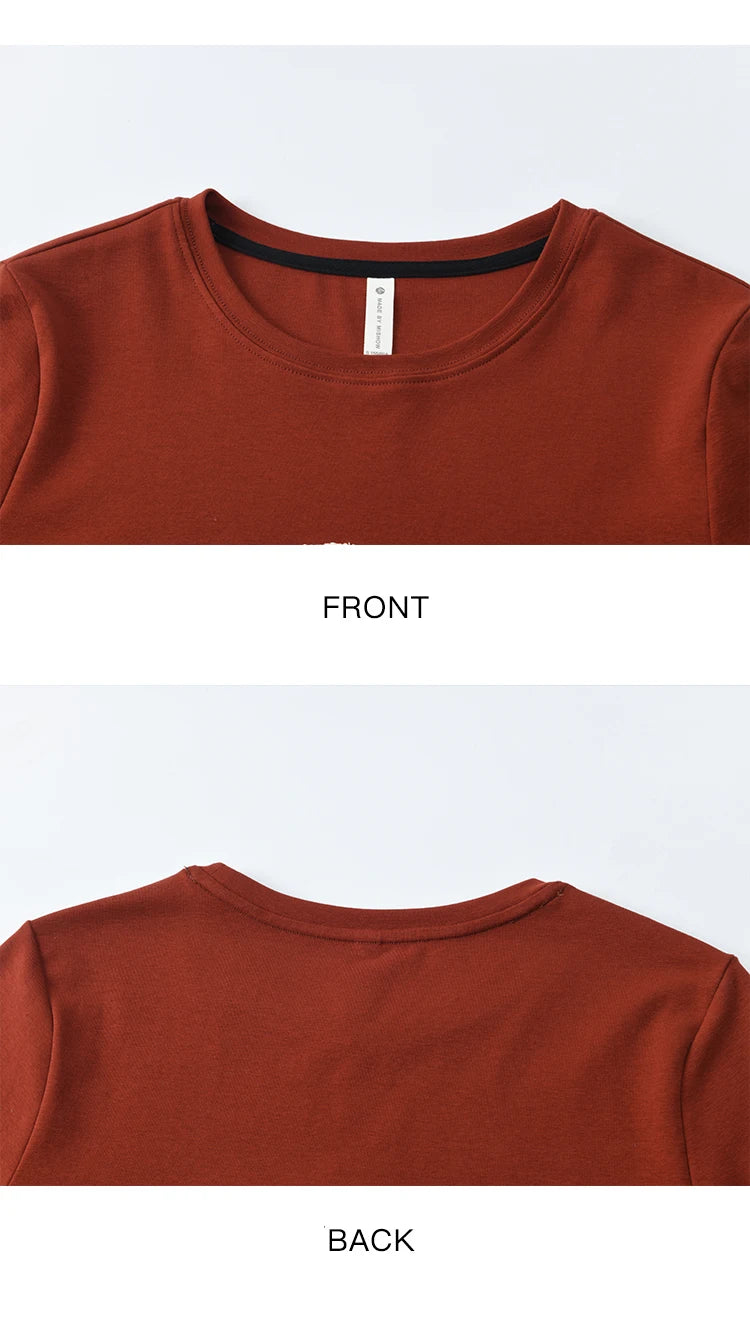 MISHOW Women's Shell Embroidered T-shirt 2025 Summer Short Sleeve Cotton Blend Tops Loose Slim Round Neck Casual Tees MXE34T0570