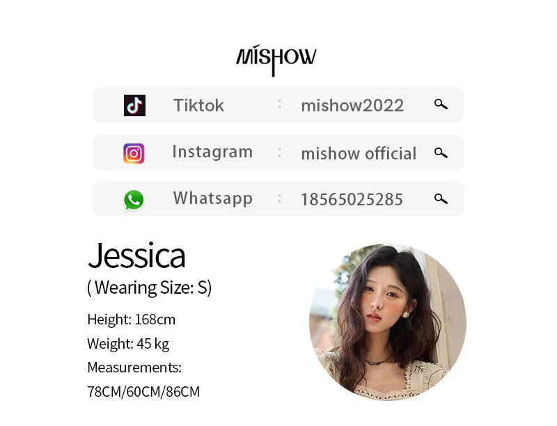 MISHOW Denim Blue Lace Straight Leg Pants for Women Summer 2025 High Waist Trousers 100 Cotton Casual Wide Leg Jeans MXE35K0947