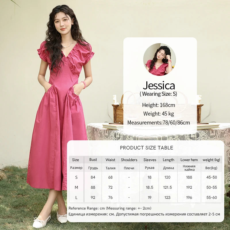 MISHOW Women's 100 Cotton Stringy Selvedge V-Neck Waist Dress 2024 Summer French Symmetric Pocket Mid Length Dresses MXD29L1934