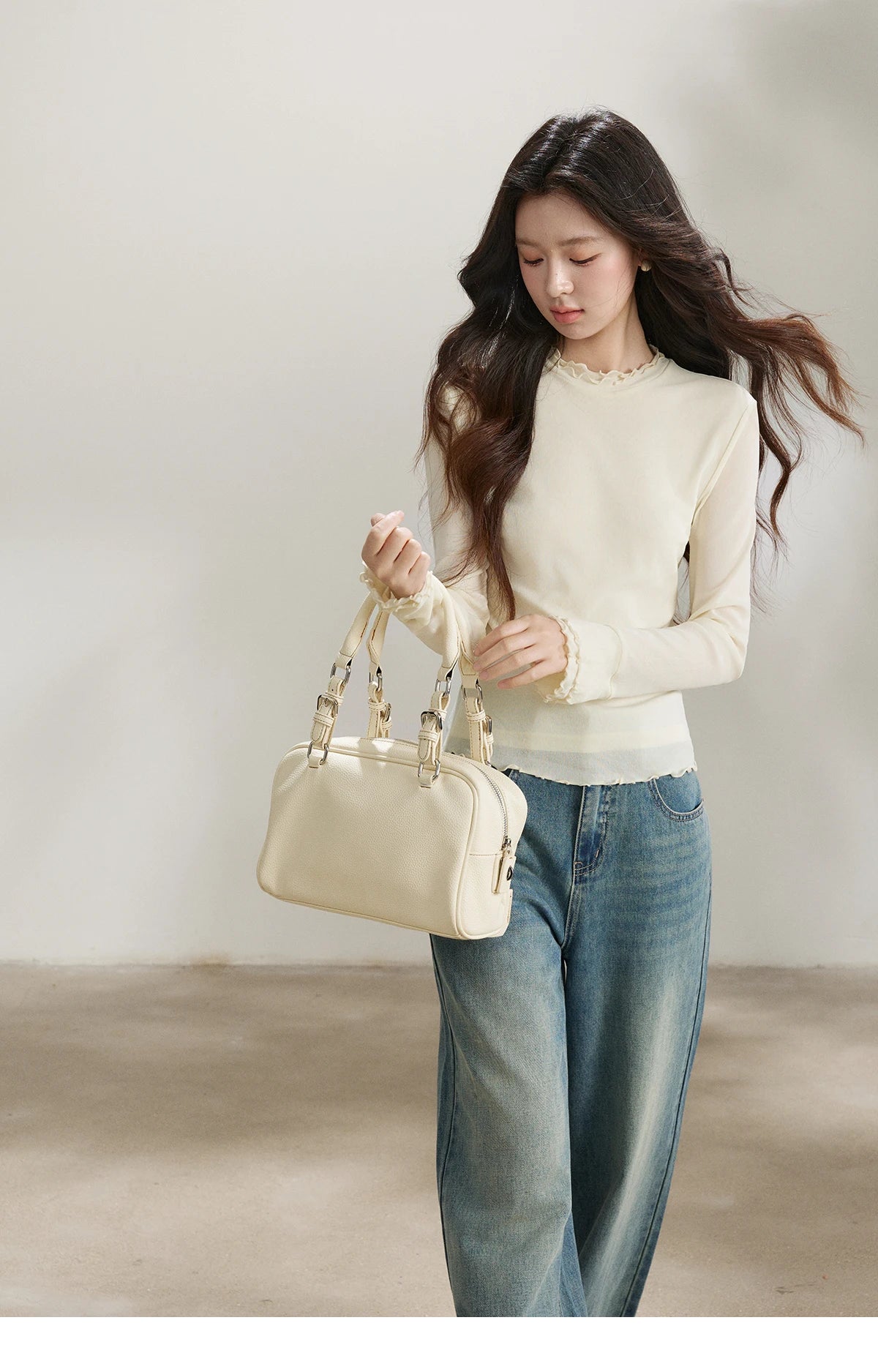 MISHOW Women's Imitation Suede Jacket2026 Spring Floral Embroidery Lapel Zipper Coats Long Sleeve Casual Outerwear MXF11W1027