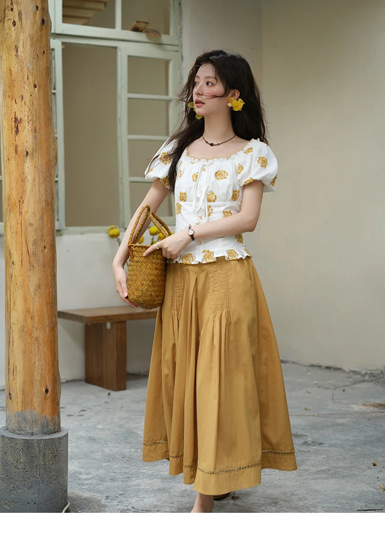 MISHOW Fashion High Waist Skirts for Woman 2025 Summer New Ladies Casual Pocket Bottom Spliced Hollow Out Lace Skirts MXE35B0724