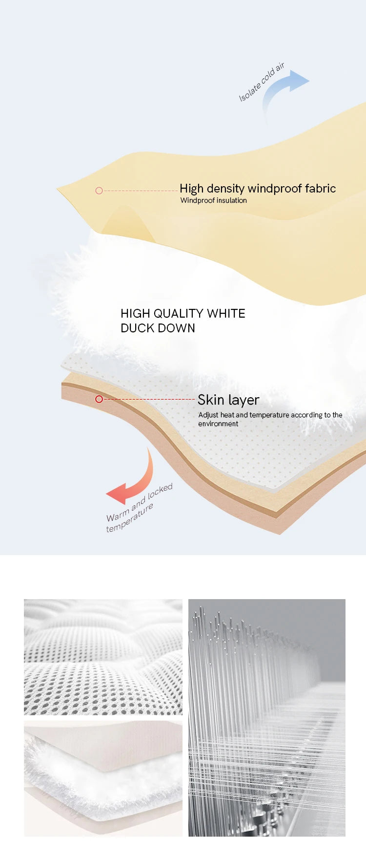 MISHOW White Duck Down Coat Hooded Long Removable Fox Fur Collar Down Jacket Zipper Design Warm Wind Resistance Coat MXD55Y0052