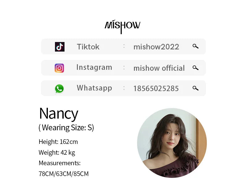 MISHOW Purple Plaid Irregular Skirt for Women Autumn 2025 Linen Blend Invisible Zipper Short Skirt Ruffle Hem Skirts MXE42B2395