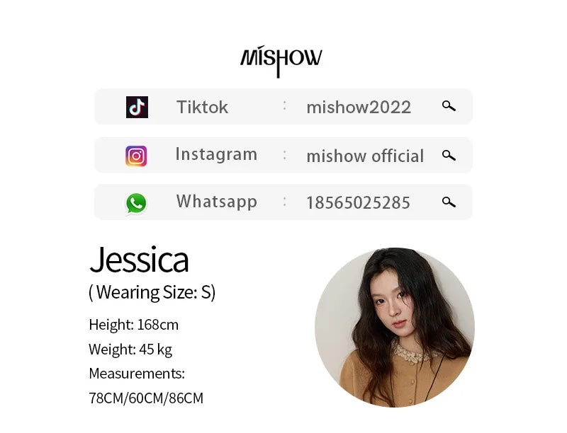 MISHOW Women Knit Cardigan Long Sleeve 2025 Winter Retro Ruffle O-neck Knitted Sweater Loose Casual Commute Khaki Top MXE91Z2749