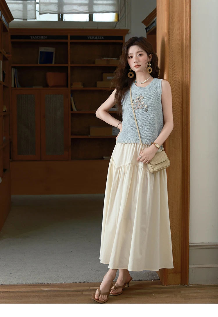 MISHOW High Waist A-Line Skirt Slim Elastic Waist MXE37B0749