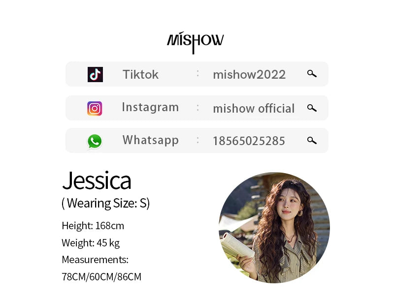 MISHOW Retro Button Long Sleeved Striped Shirt for Women 2024 Autumn Korean Flounce Polo Neck Casual Tops Office Lady MXD41C0321