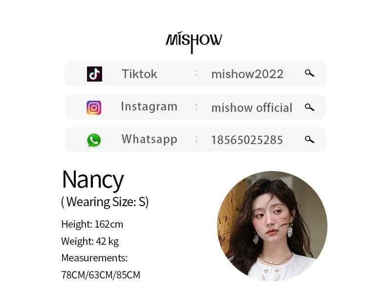 MISHOW 100%Cotton Hollow Embroidery Round Neck Shirt for Women 2025 Summer Puff Sleeve Casual Top Women's Clothing MXE39X1938