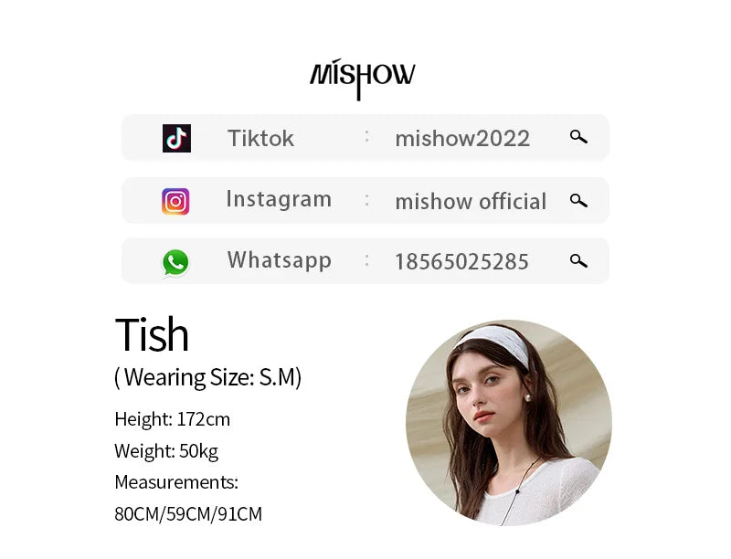 MISHOW Office Lady Women’s T-shirts Summer 2025 Short Sleeve Round Neck Solid Slimming Knitted Shirt Female Fashion MXE34Z1257