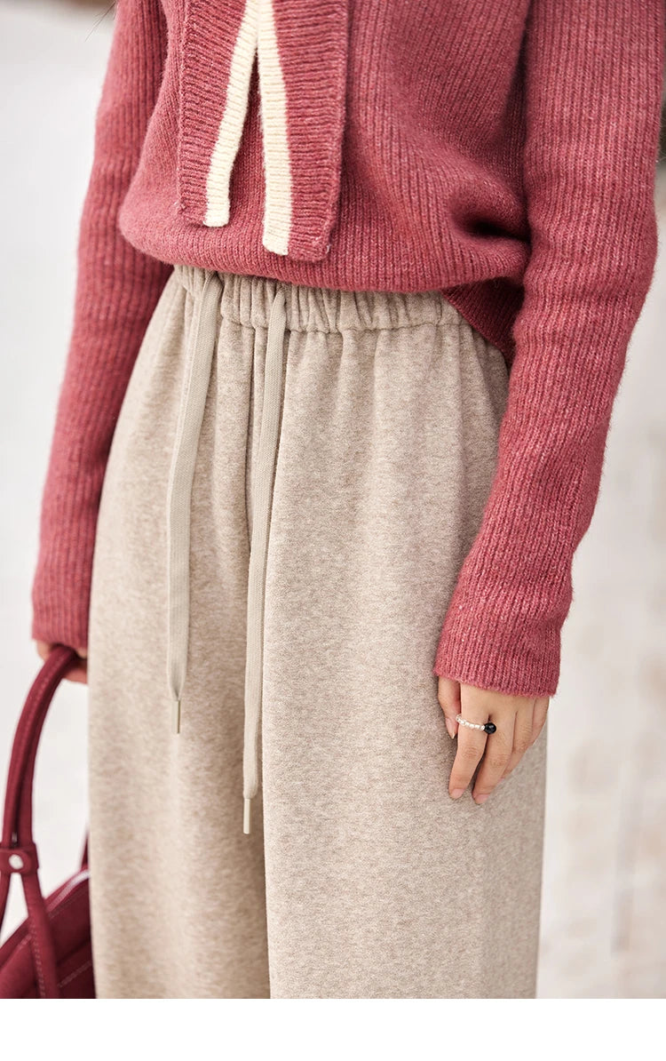 MISHOW Wide Legged Pants Women's Casual Versatile Long Pants 2025 Fall Winter New Korean High-waist Thin Pants MXD34K0824