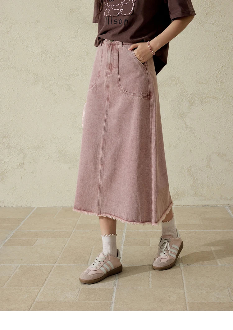 MISHOW Casual Spring Summer Skirt Women New 2025 Solid High Waist Slim Denim Skirts Female Fashion Straight Clothing MXD44B0506