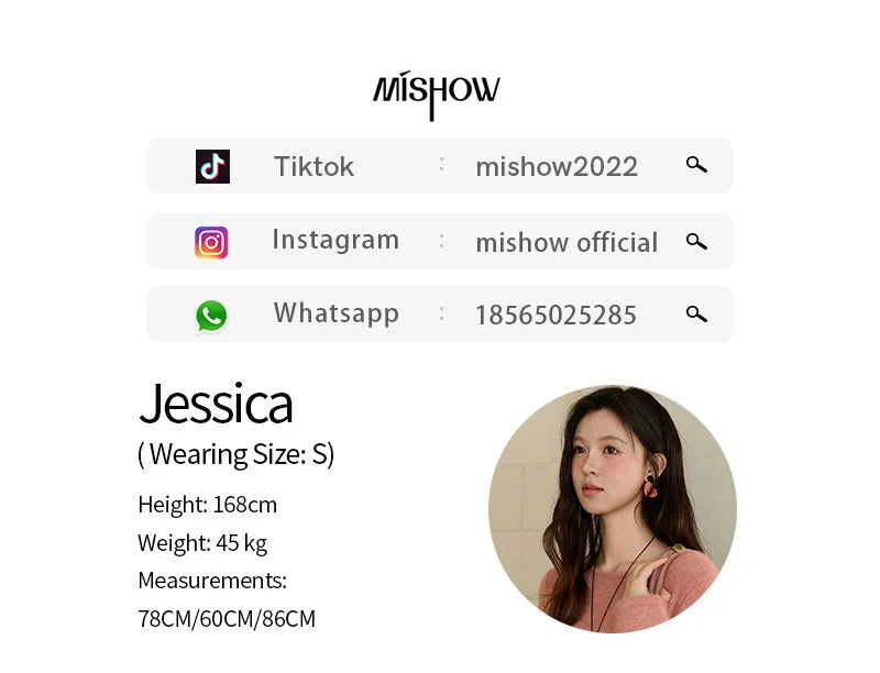 MISHOW Women's Pink Sweater 2025 Winter French Style Round Neck Knit Top Ruffled Hem with Drawstring Belt Pullover MXE90Z2824