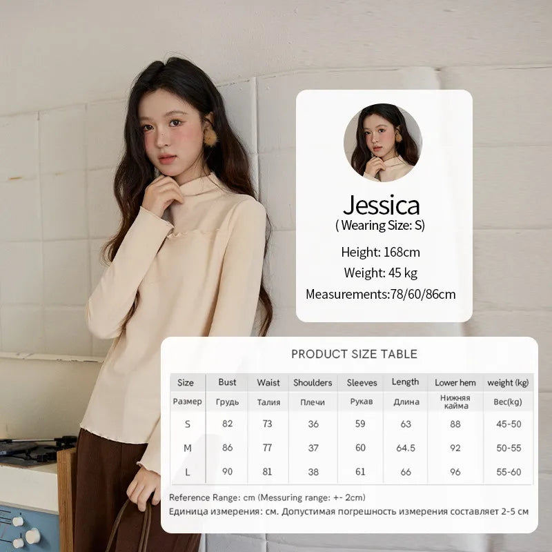 Mishow Multi-Color Thermal Turtleneck Top MXE91Z2784