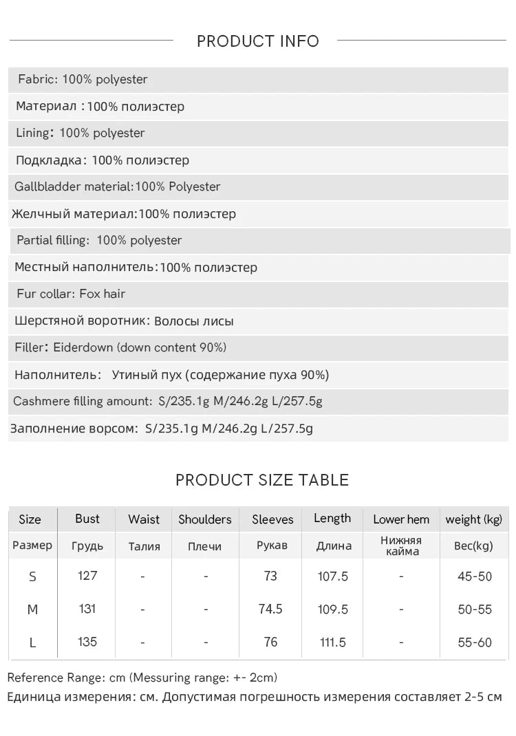 MISHOW Fox Fur Collar Down Jacket for Women 2025 Winter Fashion 90% White Duck Down Thickened Coat Warm Long Coat  MXE51Y0082