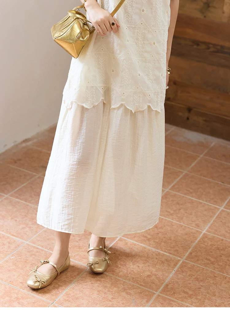 Mishow French Embroidery Fake Two-Piece Vest Dress MXE34L2311