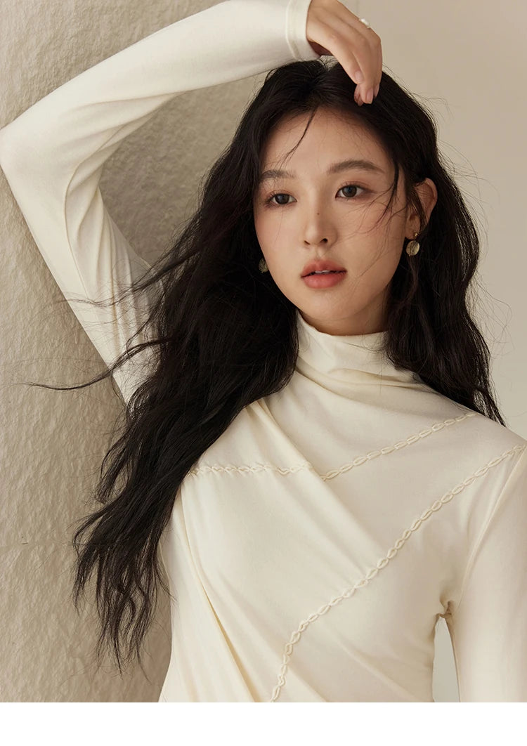 MISHOW Gentle Sweet Sweater Women's 2024 Autumn Winter Cute Emboridery Cartoon Dropped Sleeves Pullovers Sweater Tops MXD54Z0953