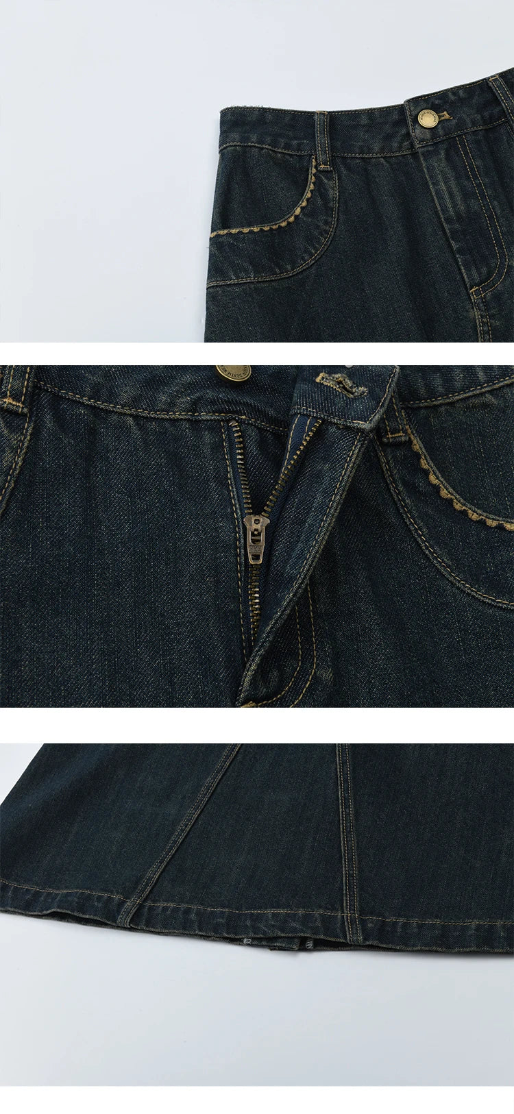 MISHOW High Waist Slim Denim Skirt for Women Autumn 2025 Fashion Pocket Skirt Rear Hem Split Casual Skirt Office Lady MXE41B2379