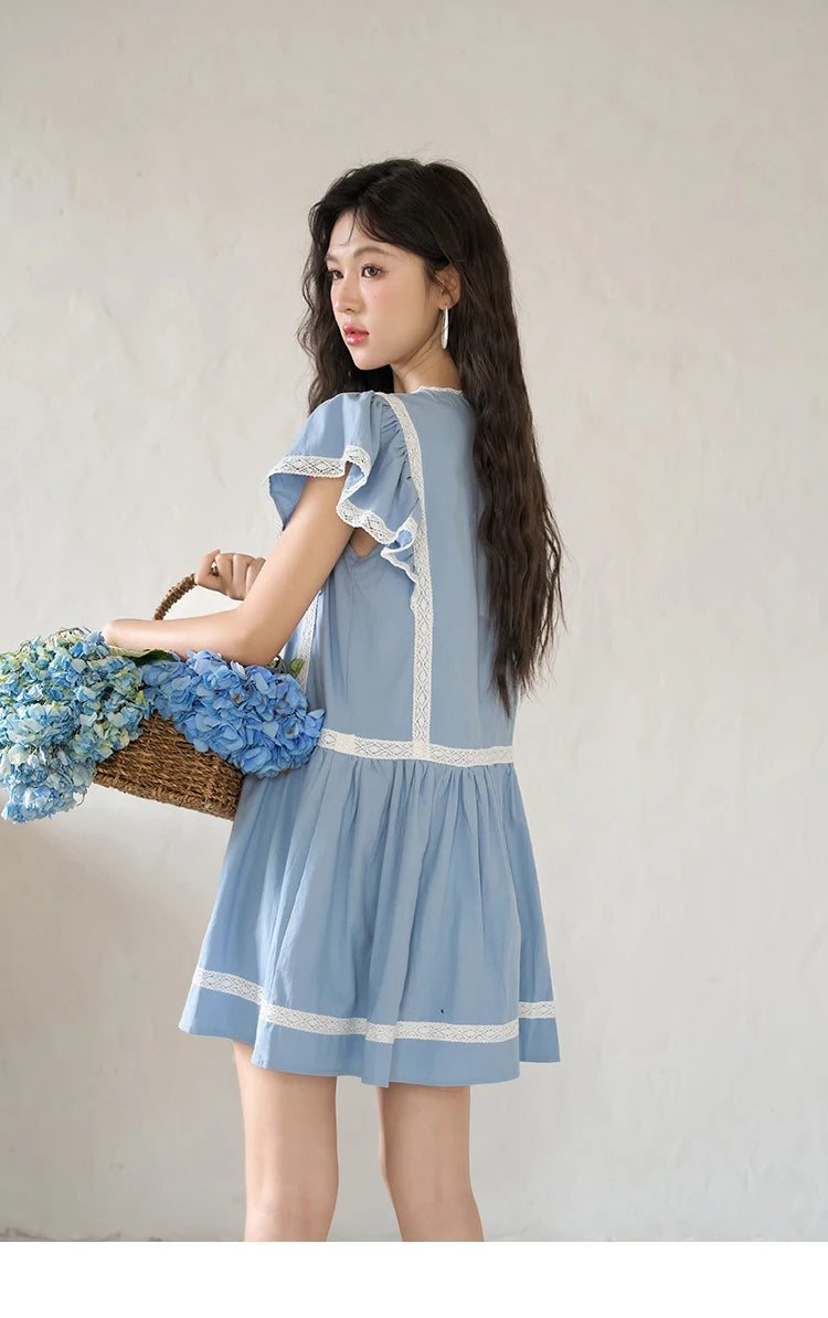 Mishow Lace Embroidery Flying Sleeve Dress MXC39L1562