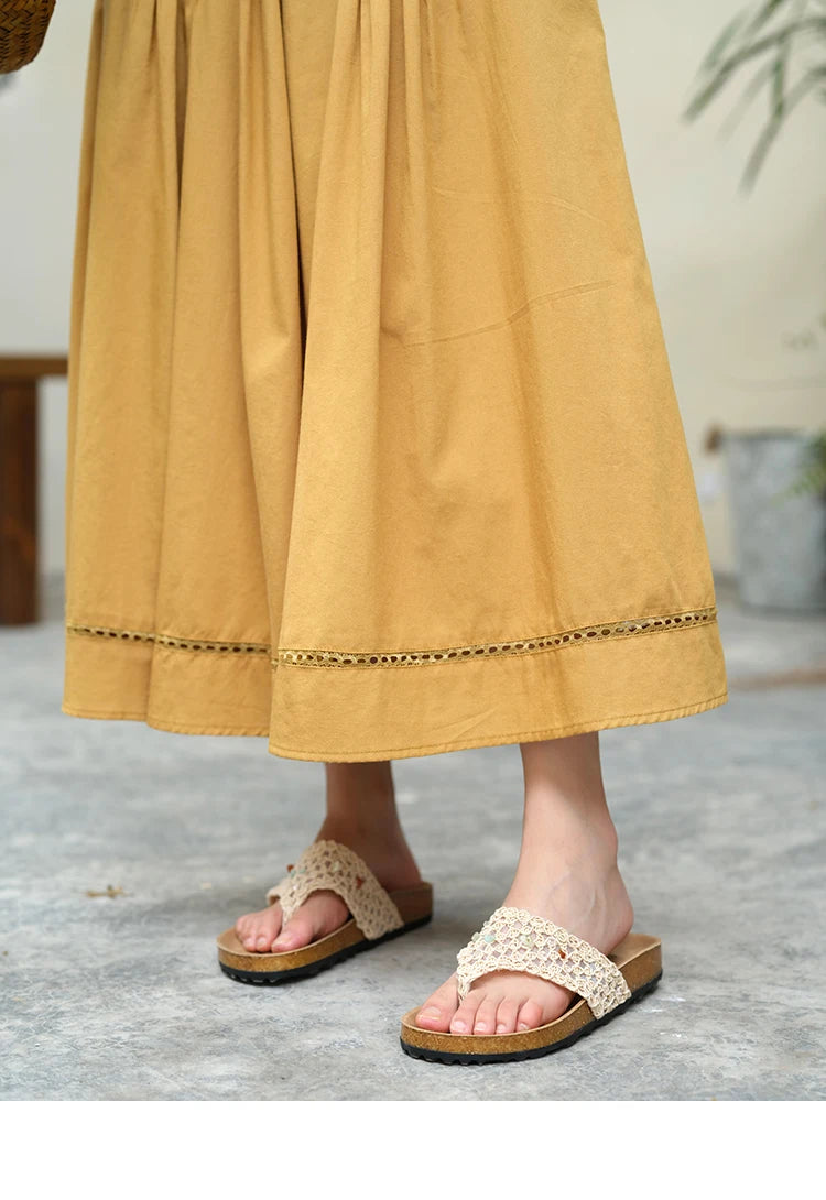 MISHOW Fashion High Waist Skirts for Woman 2025 Summer New Ladies Casual Pocket Bottom Spliced Hollow Out Lace Skirts MXE35B0724