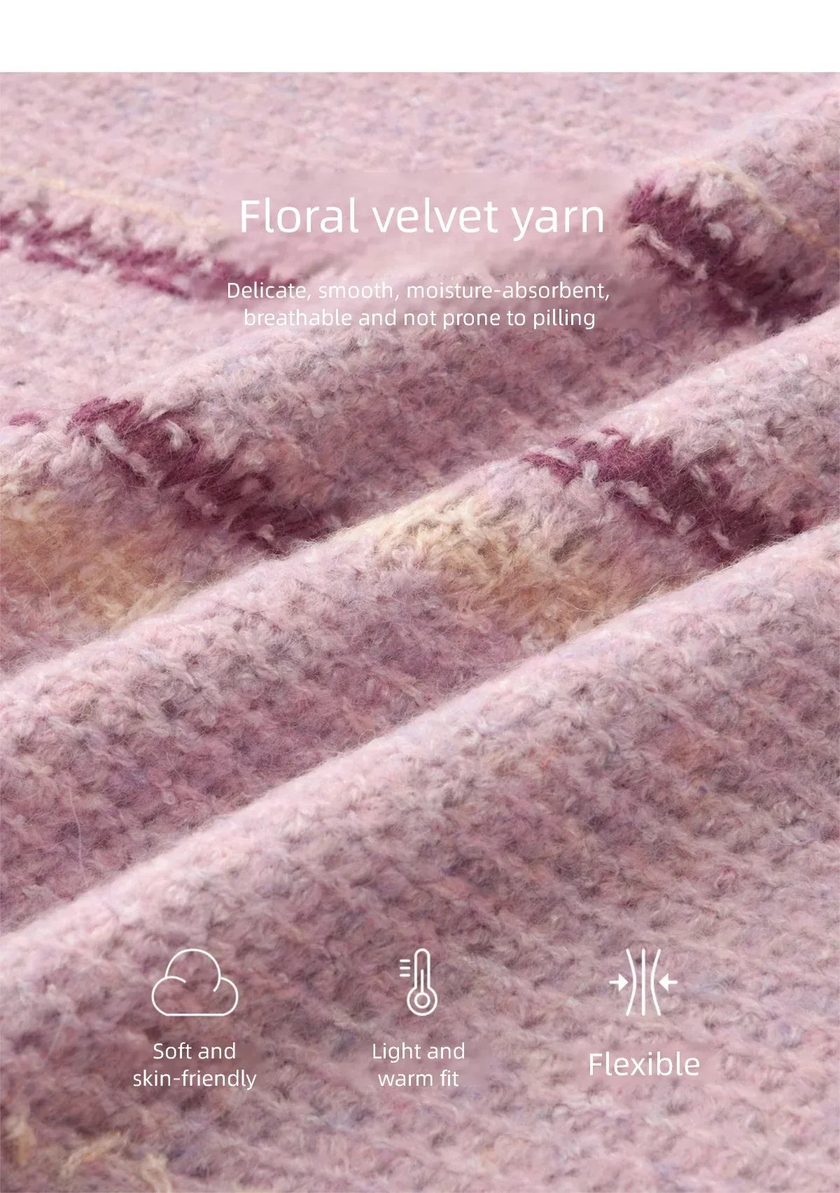 MISHOW Women's Lilac Knit Cardigan 2026 Spring Striped Dot Pattern Crew Neck Tops Single Breasted Warm Loose Sweater MXF11Z2897