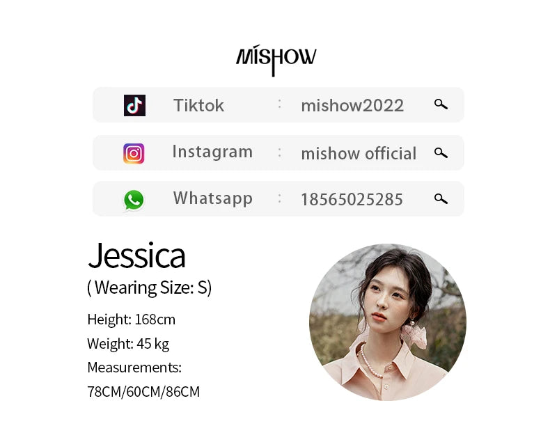 MISHOW Pink Long Sleeve Shirt for Women Spring 2025 Korean Splicing Lace Bow Tie Shirt Polo-neck Solid Versatile Tops MXE16C0767