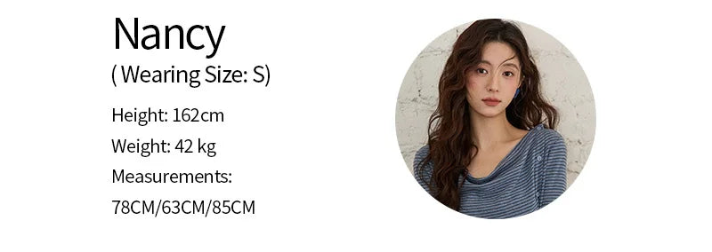 Mishow Retro Crew Neck Tie-Up Striped Top MXE87Z2700