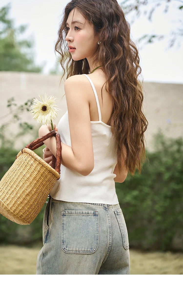 MISHOW Elegant Hollow Out Cardigan Camisole Skirt Separately Spring Lace Printing Short Cardigans Solid Pleated Skirt MXD12W0342