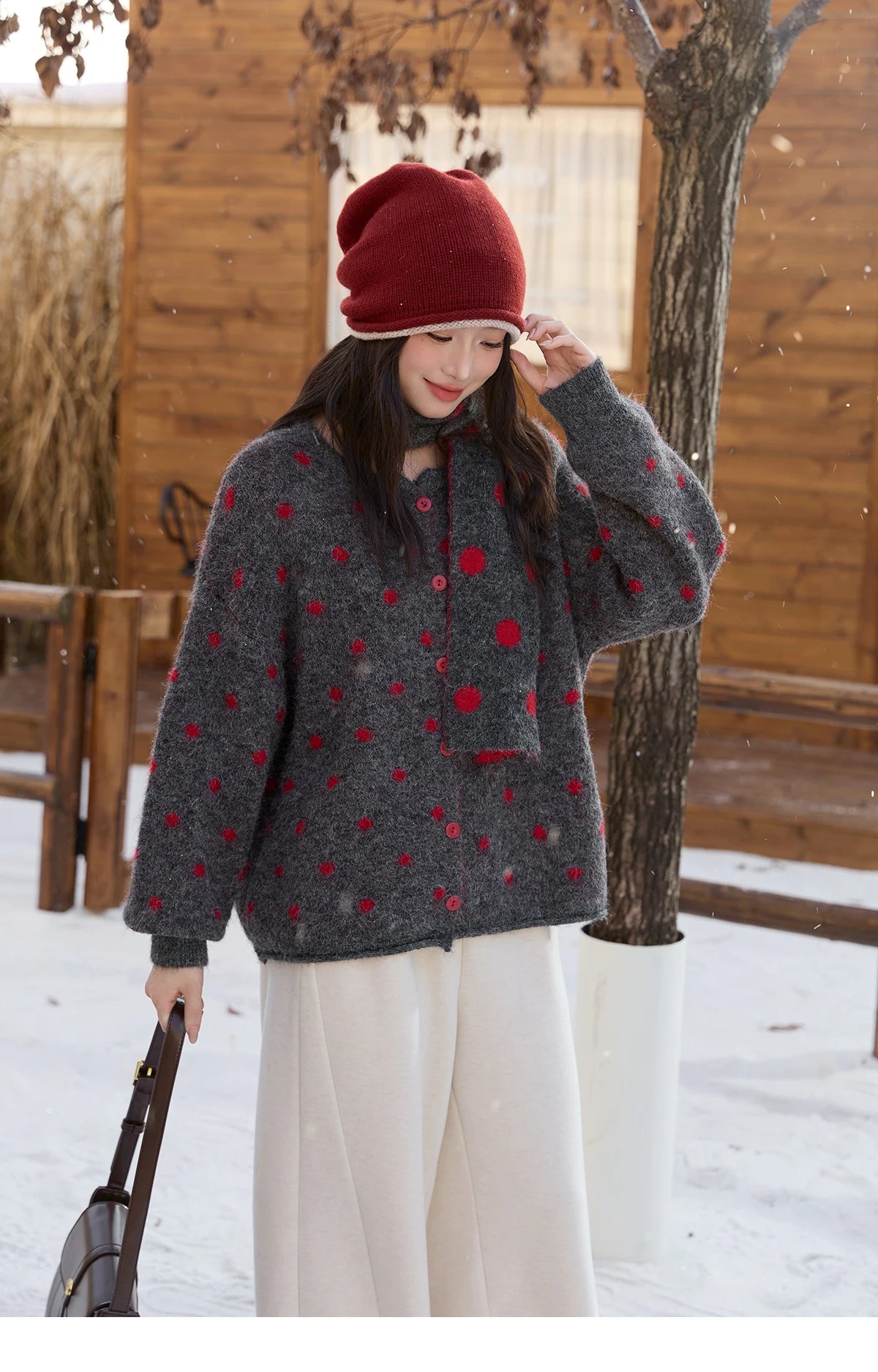 MISHOW Casual Pants for Women 2025 New Fashion Solid Loose Wide-leg Pants Commute Comfortable Women's Winter Pants MXE51K1093