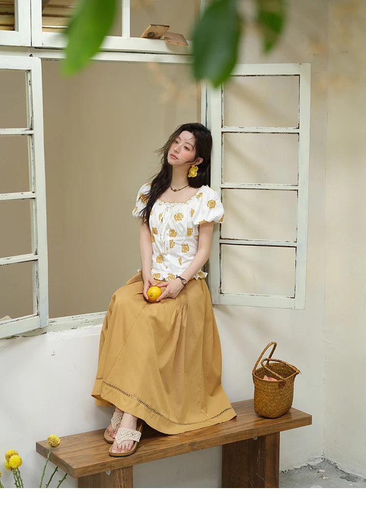 MISHOW Fashion High Waist Skirts for Woman 2025 Summer New Ladies Casual Pocket Bottom Spliced Hollow Out Lace Skirts MXE35B0724