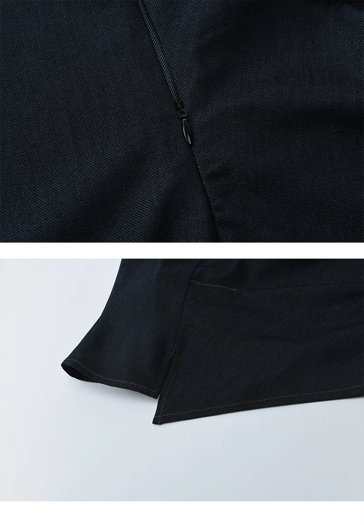 MISHOW Imitation Denim Casual Camisole Desses for Women Autumn 2025 Solid Lace-up Cardigan Separately (Not A Set) MXE41T0693