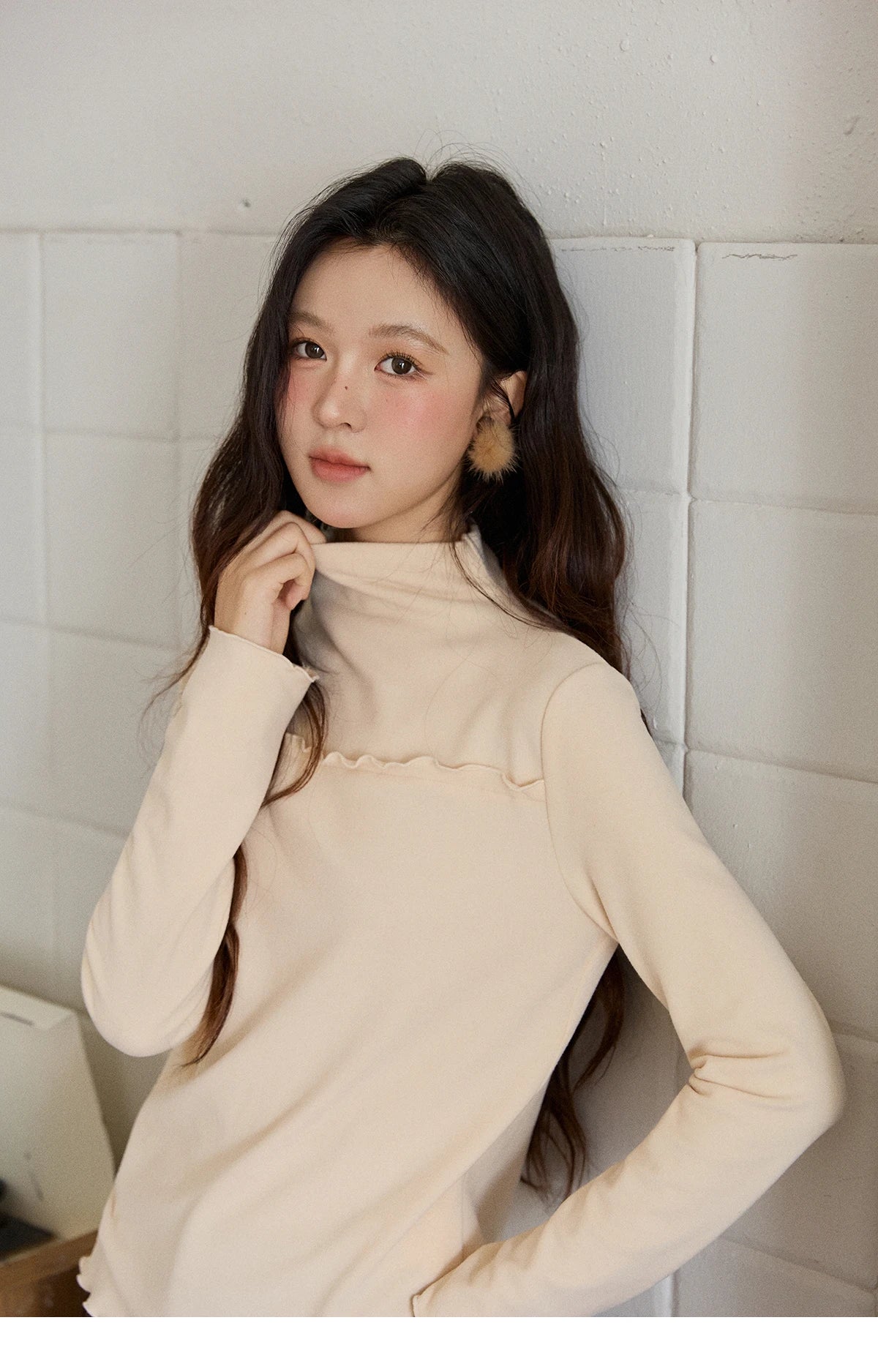 Mishow Multi-Color Thermal Turtleneck Top MXE91Z2784