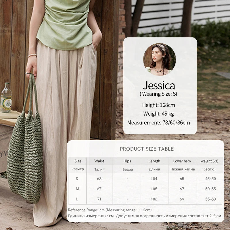 MISHOW Office Lady Summer Pants Women New 2025 Solid Loose High Waist Elastic Wide Cool Wide Leg Pant Female Slimming MXE31K0920