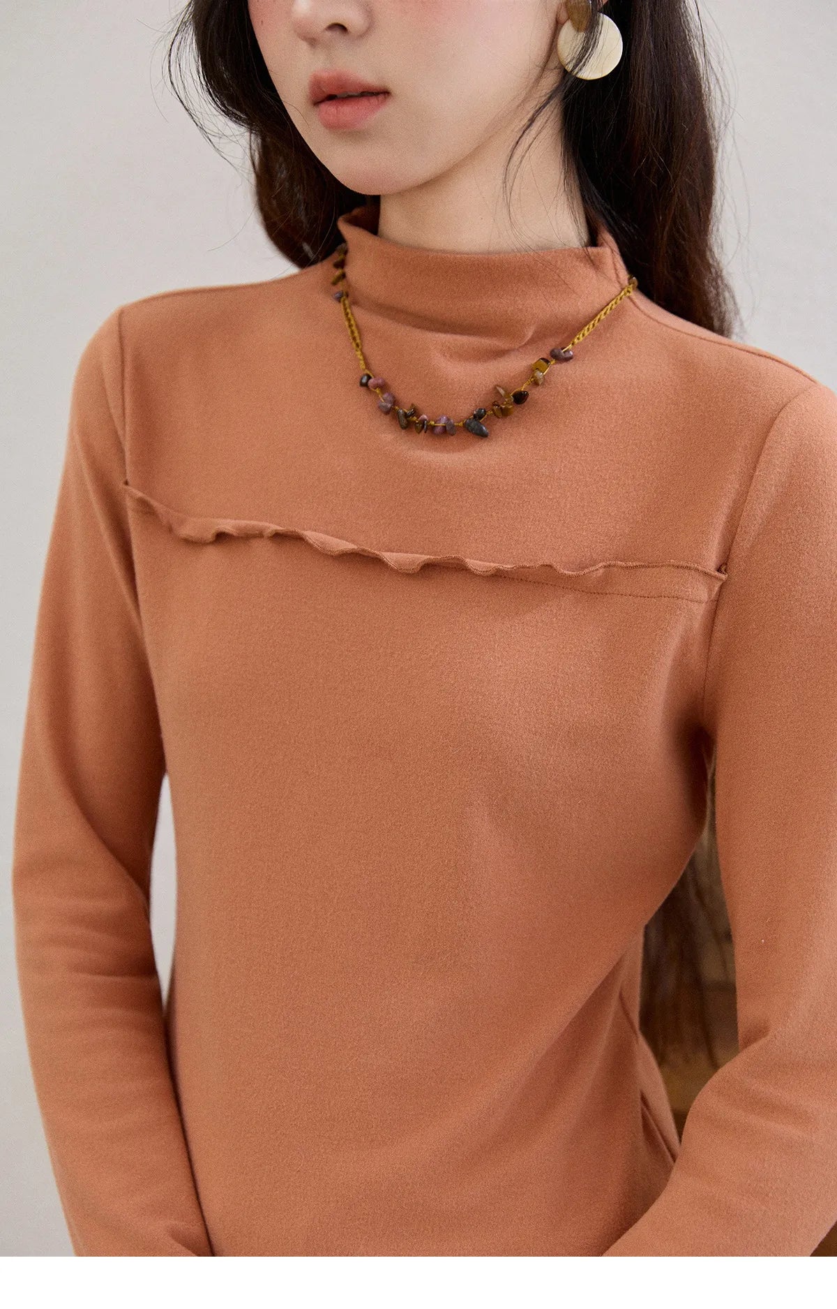 Mishow Multi-Color Thermal Turtleneck Top MXE91Z2784