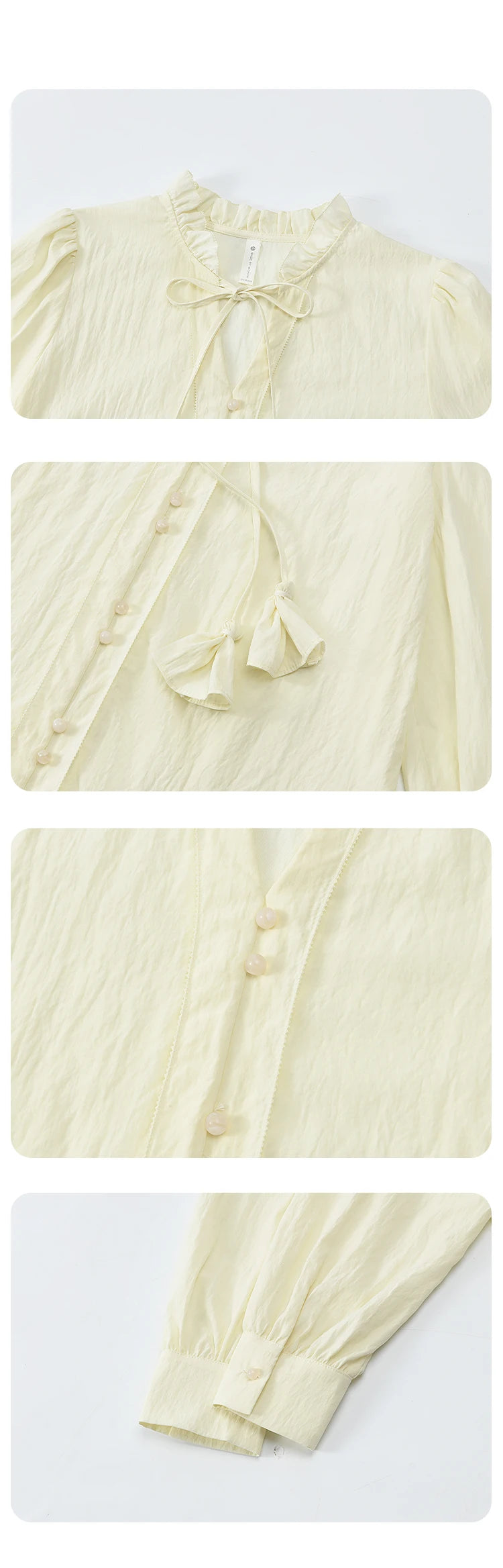 MISHOW Flower Bud Tie Lyocell Shirt for Women Autumn 2024 Temperament Solid Long Sleeve Pullover Tops Office Lady MXD42X1640