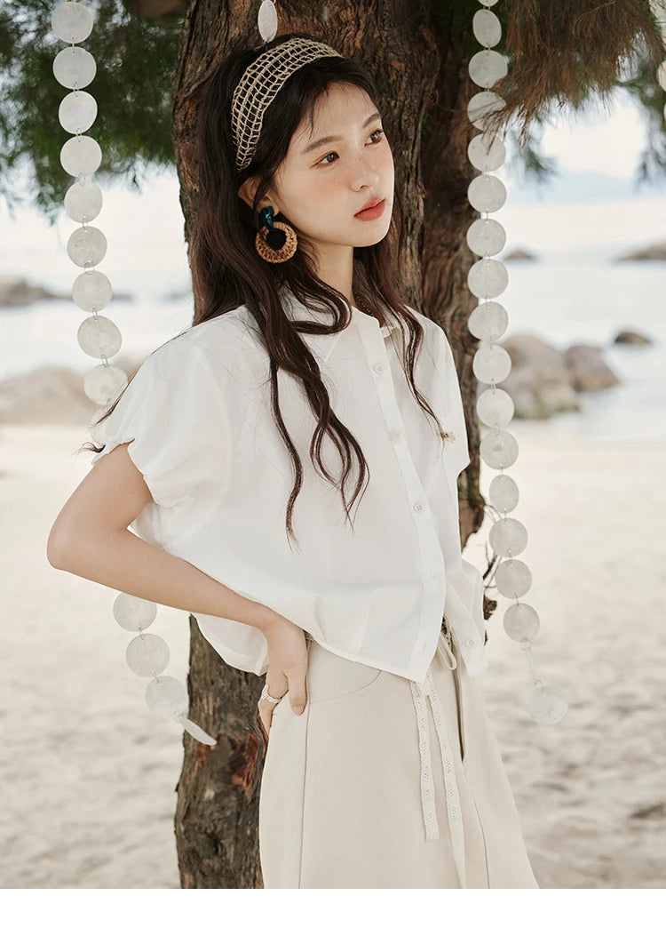 MISHOW Office Lady Summer Skirts Women New 2025 Solid Lace Belt High Waist A-line Hip Skirt Woman Fashion Slimming MXE32B0711