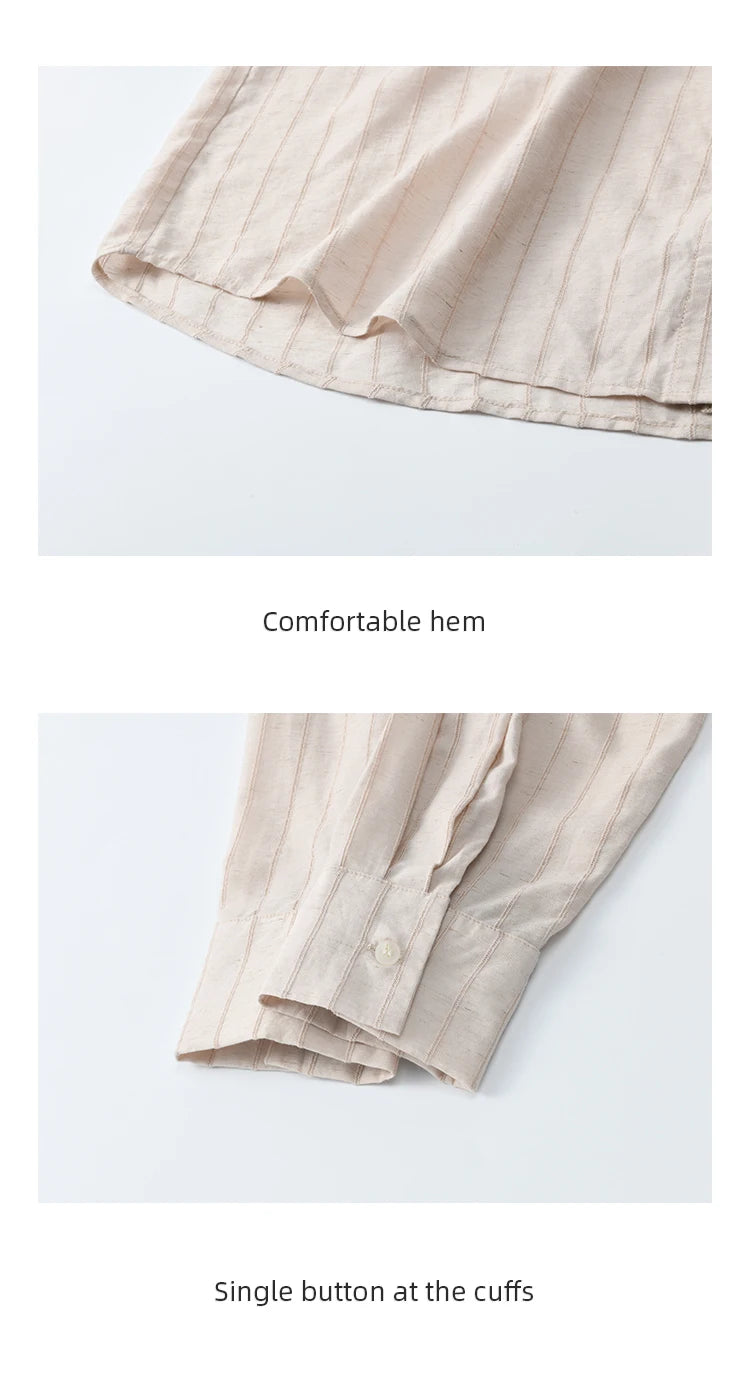 MISHOW Office Lady Summer Blouses Women 2025 New Striped Long Sleeve Turn-down Collar Shirt Female Fashion Loose Tops MXE33C0772