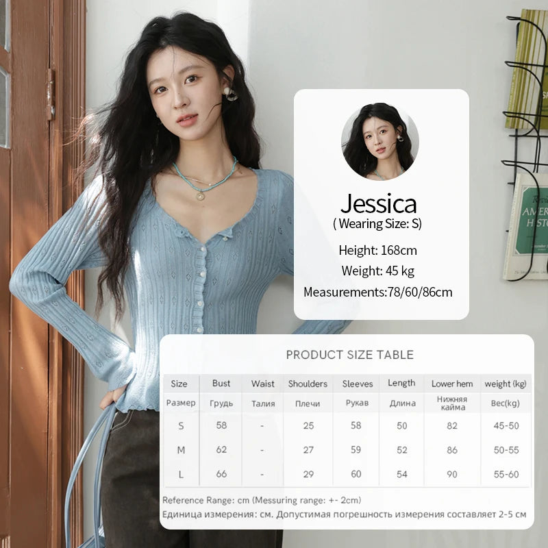 MISHOW Pit Stripe Thin Knitted Sweater for Women Autumn 2025 French Retro Round Neck Cardigan Temperament Casual Top MXE42Z1374