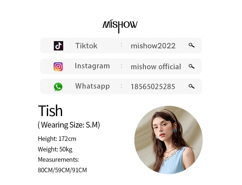 MISHOW Office Lady Summer Vest Skirt Sets Women 2025 Sheel Ribbon Solid Round Neck Tops Loose High Waist Skirt Female MXE32T0556