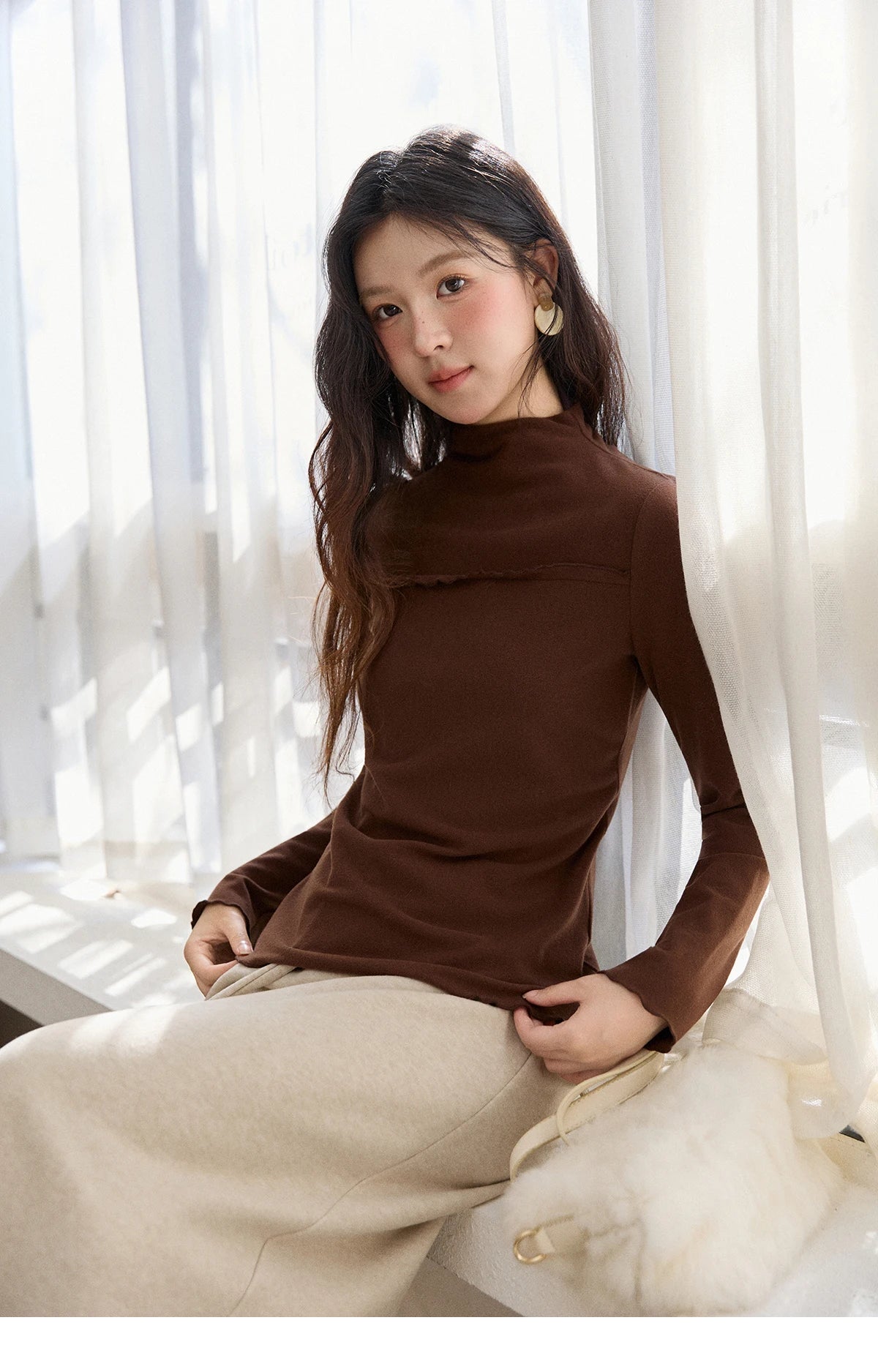Mishow Multi-Color Thermal Turtleneck Top MXE91Z2784