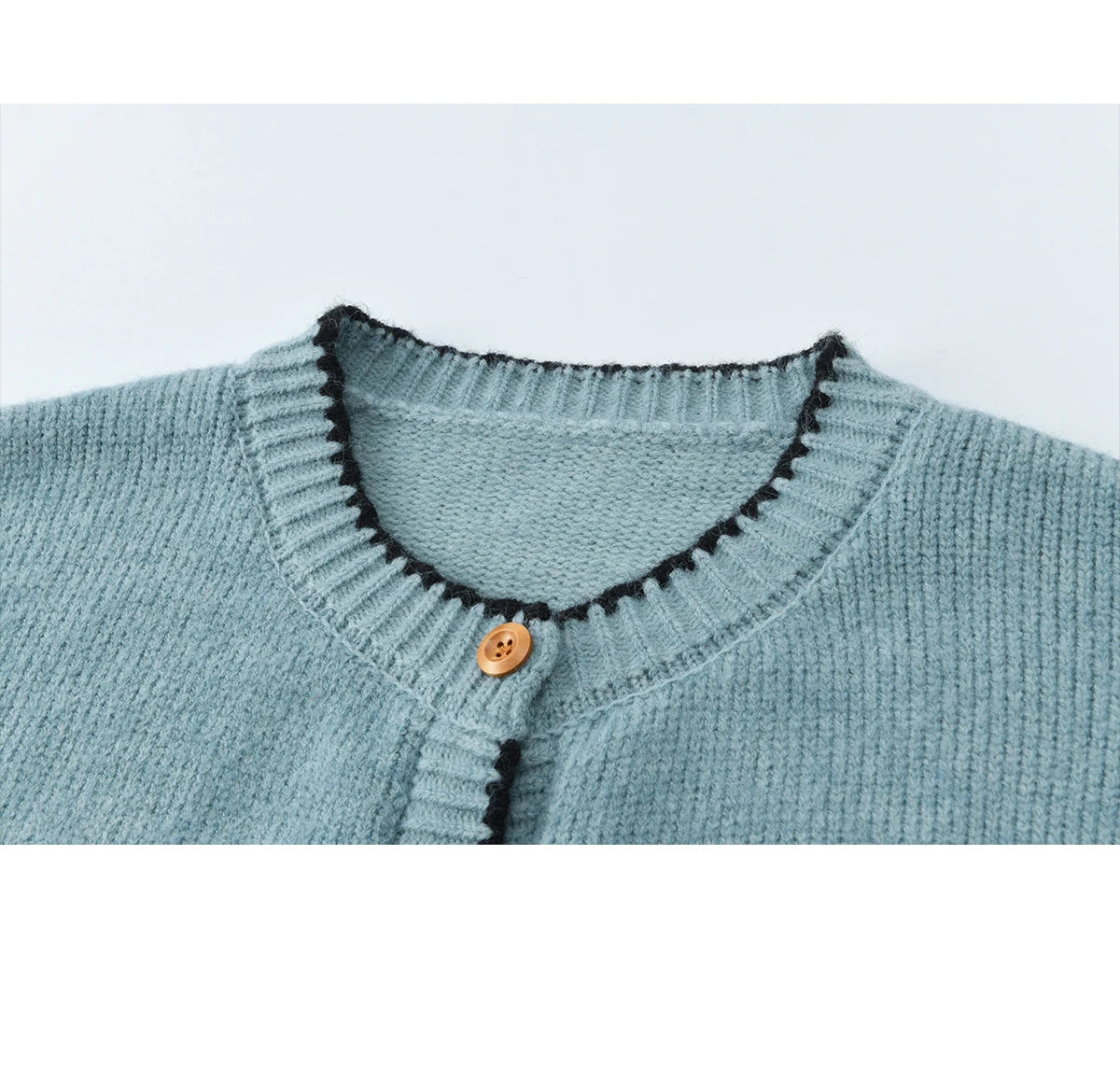 MISHOW Women's Yellow Knitted Cardigan 2025 Autumn Winter Color Collision Edge Sweater Pockets Loose Warm Casual Tops MXE94Z2973