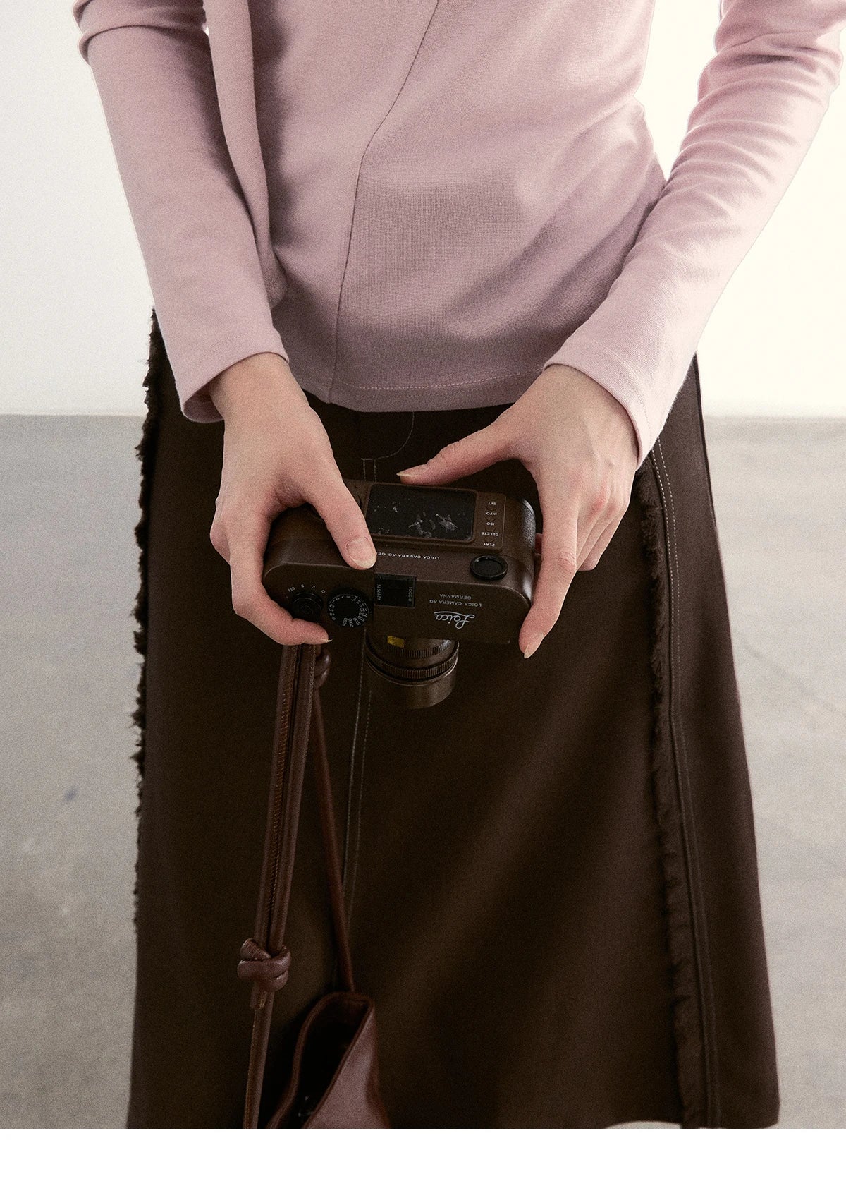 MISHOW Women's Scarf Neck Pink Long Sleeve Top 2026 Spring Color Collision Bead Asymmetrical Tops Knitted Sweaters MXF108Z1025