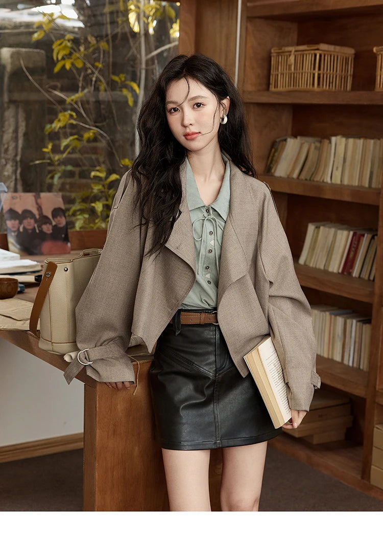 MISHOW Vintage Green Blouse Bow Lace-Up Lantern Sleeve MXD44C0337