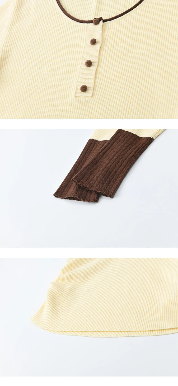 MISHOW Long Sleeves Sweater Women 2025 Winter New Retro Contrast Color Crew Neck Knit Top Comfortable Slim Sweater MXE89Z2639