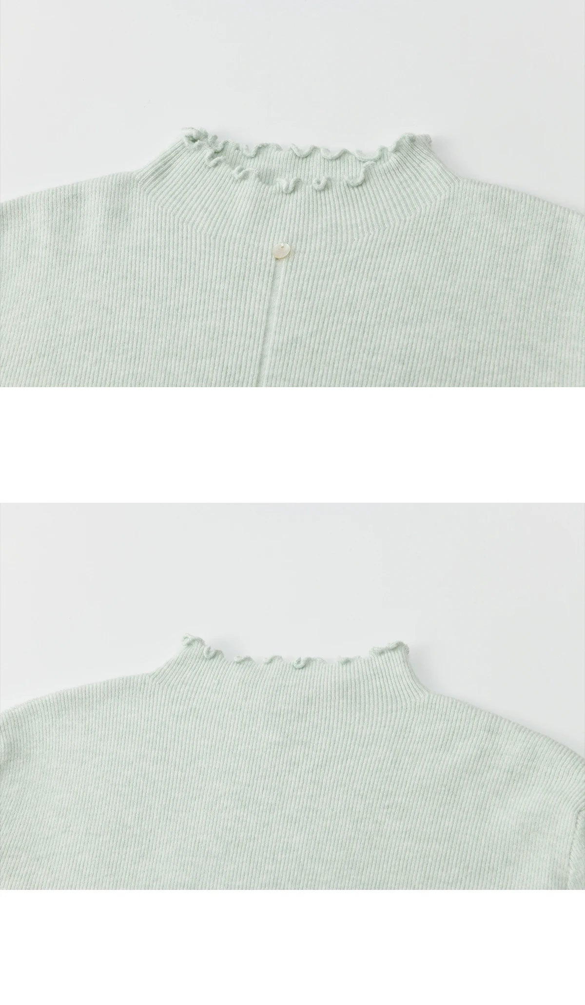 MISHOW Women's Knitted Long-Sleeved Top 2025 Winter Solid Slim Fit Ruffled Turtleneck Sweater Warm Soft Commuting Top MXE91Z2826