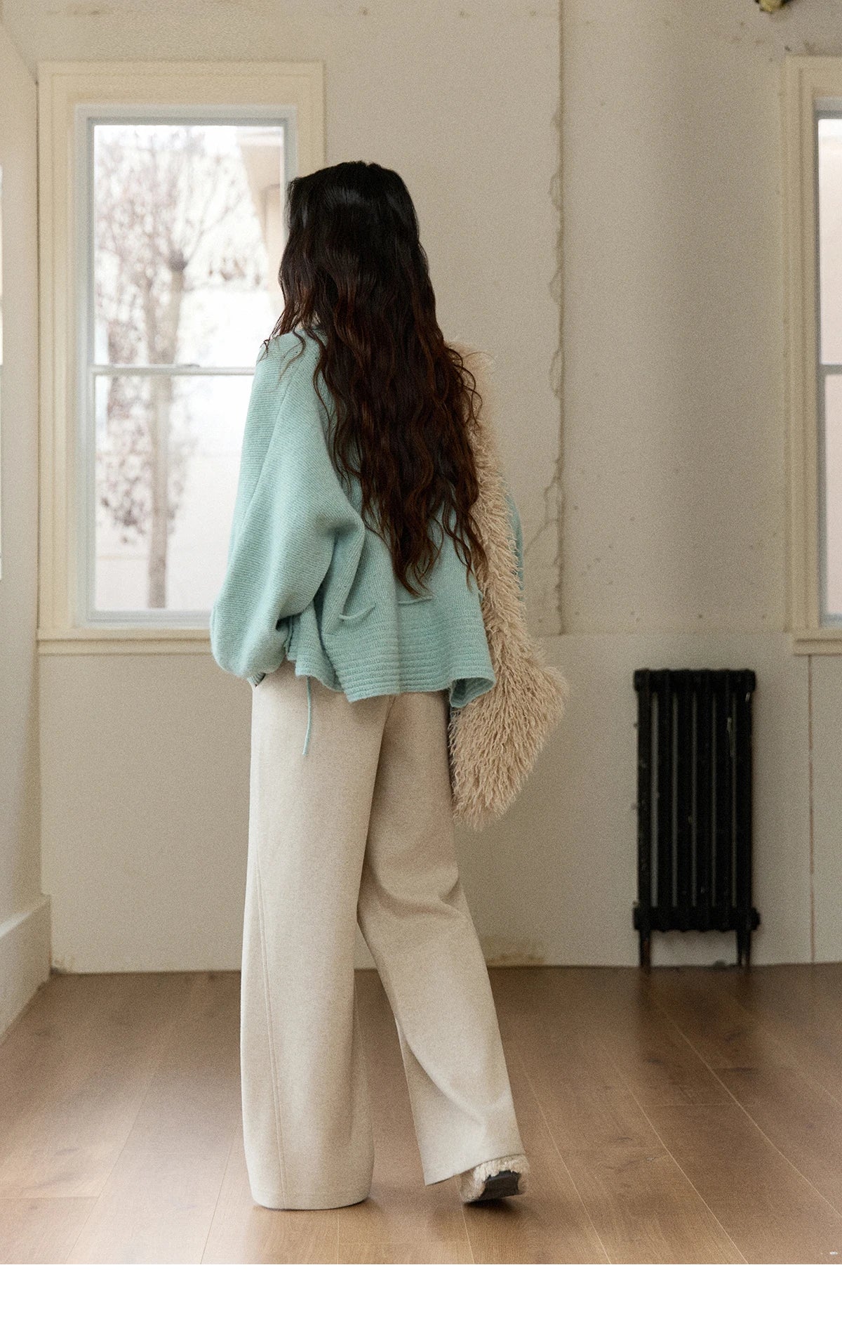 MISHOW Wide-leg Pants for Women 2025 Autumn Winter High Waist Straight Lace-up Loose Pants Retro Casual Slim Pants MXE89K1100